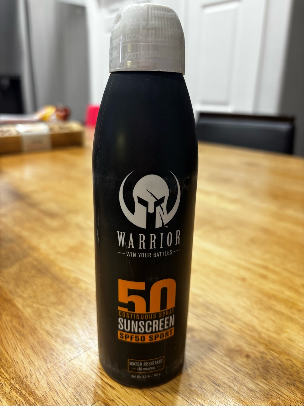 Warrior SPF 50 Sport Continuous Spray Sunscreen - Black